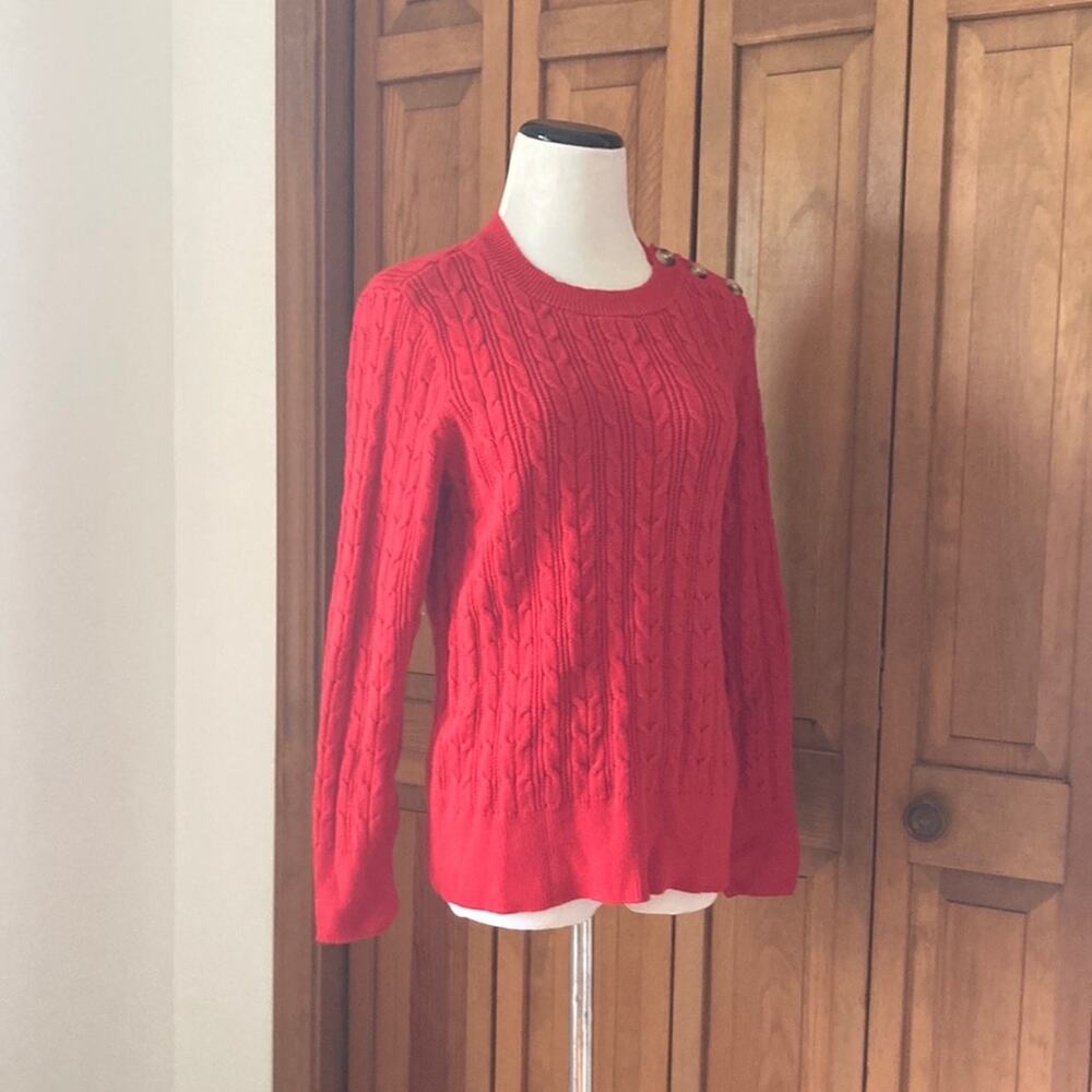 Charter Club Red Pullover Sweater, Size L